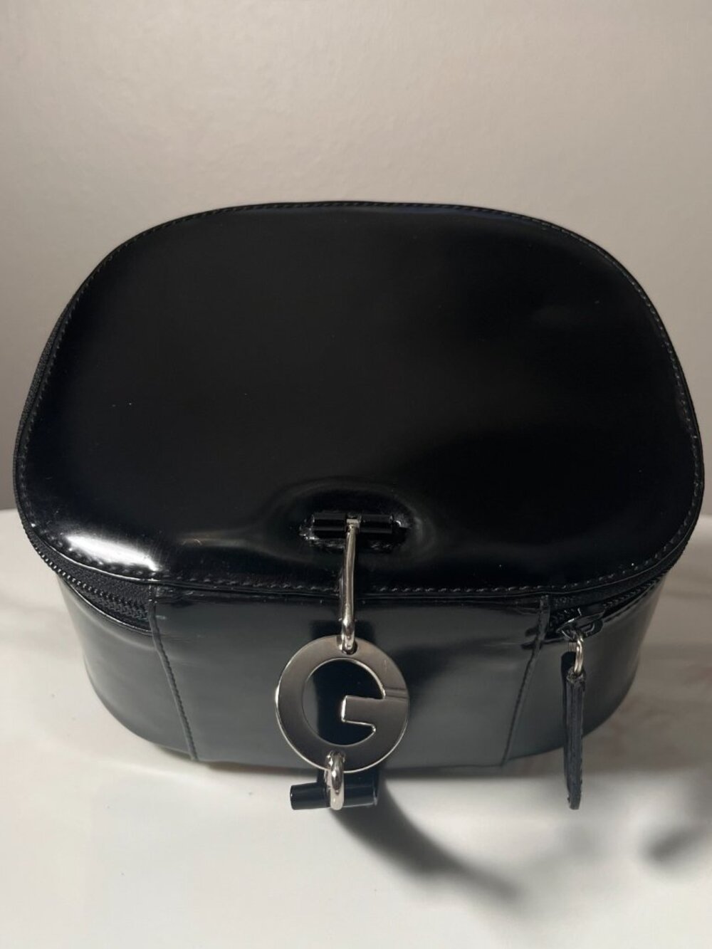 Gucci Tom Ford Black RARE Patent Leather Vanity Cosmetic Travel Case